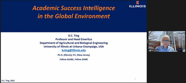 Dr. K.C. Ting delivers a report about Academic success intelligence in the global environment for BEF faculty and students